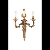  A pair of Louis XVI style wall sconces