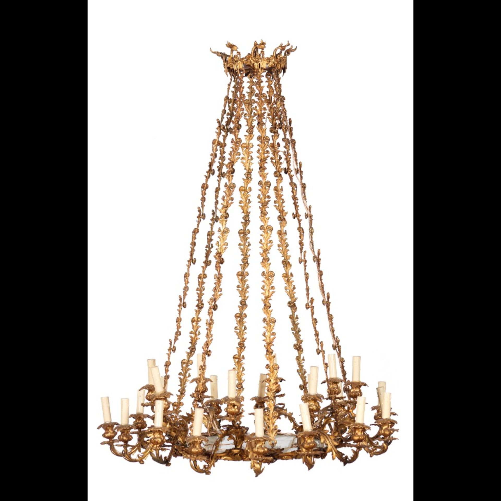  A large Victorian twenty-four branch chandelier