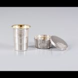  A travel beaker and case