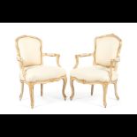  A pair of Louis XV fauteuils