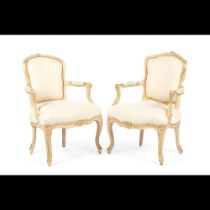  A pair of Louis XV fauteuils