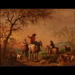 Joaquim Marques Attrib. (1755-1822) A landscape with animals and figures