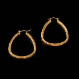  A pair of hoop earrings