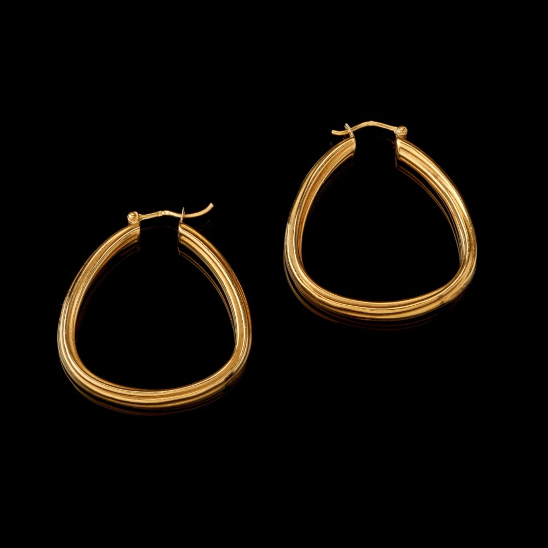  A pair of hoop earrings