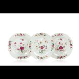  A set of three scalloped plates