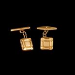  A pair of squared cufflinks