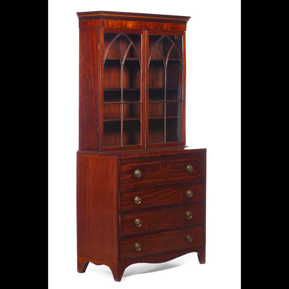  A George III bureau bookcase