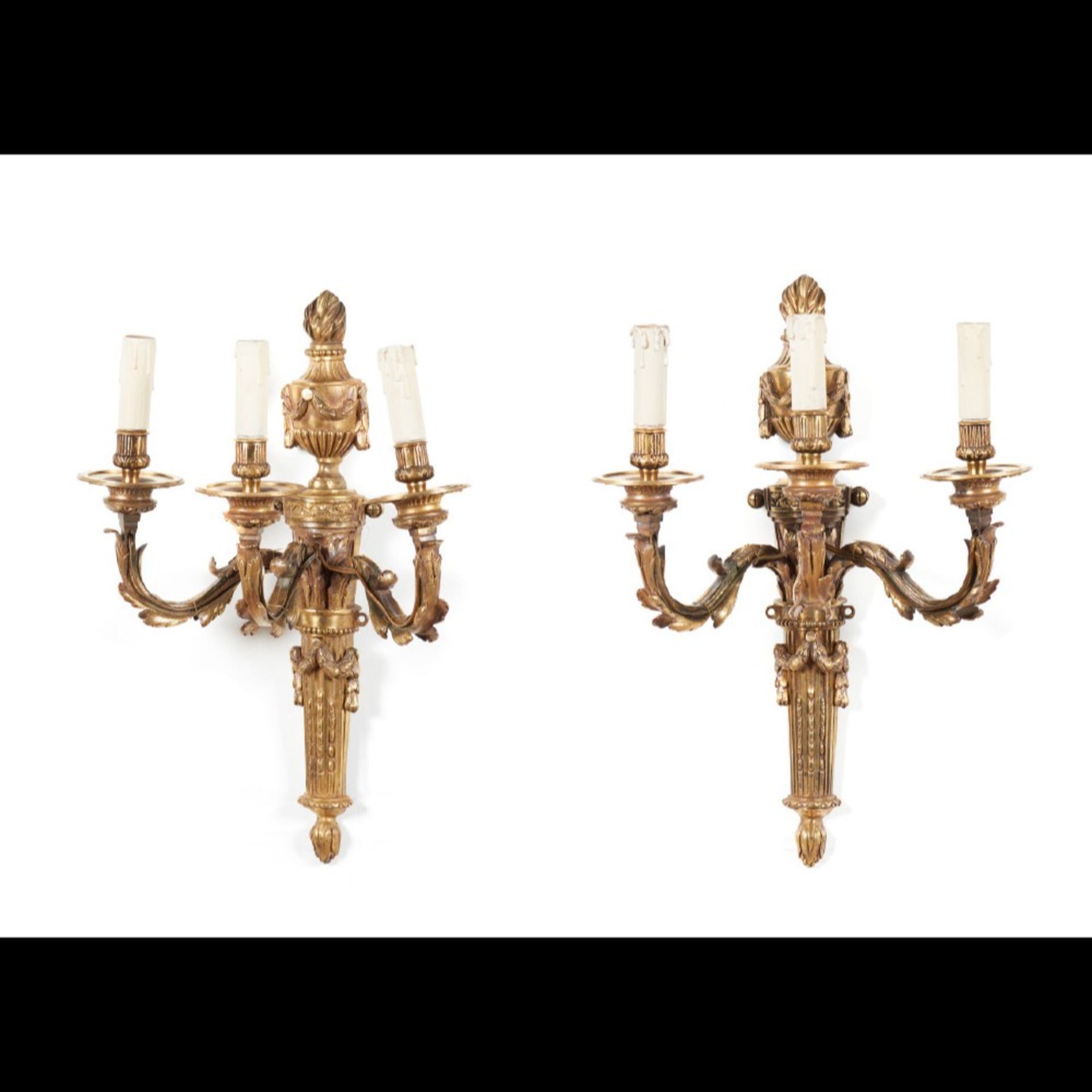  A pair of Louis XVI style wall sconces - Bild 2 aus 2