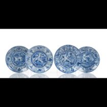 Set of four Kraak plates