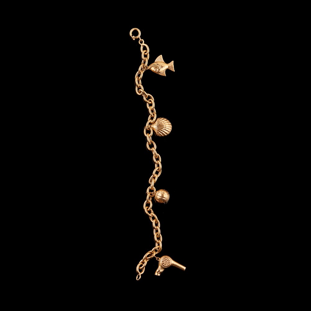  A bracelet with hanging trinkets