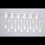  A set of six forks and six spoons