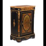  A pair of low Boulle style Napoleon III cabinets