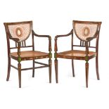 A pair of neoclassical fauteuils
