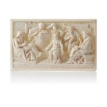 Jesus among the doctorsIvory low relief
Europe, 19th century6,5x11 cm