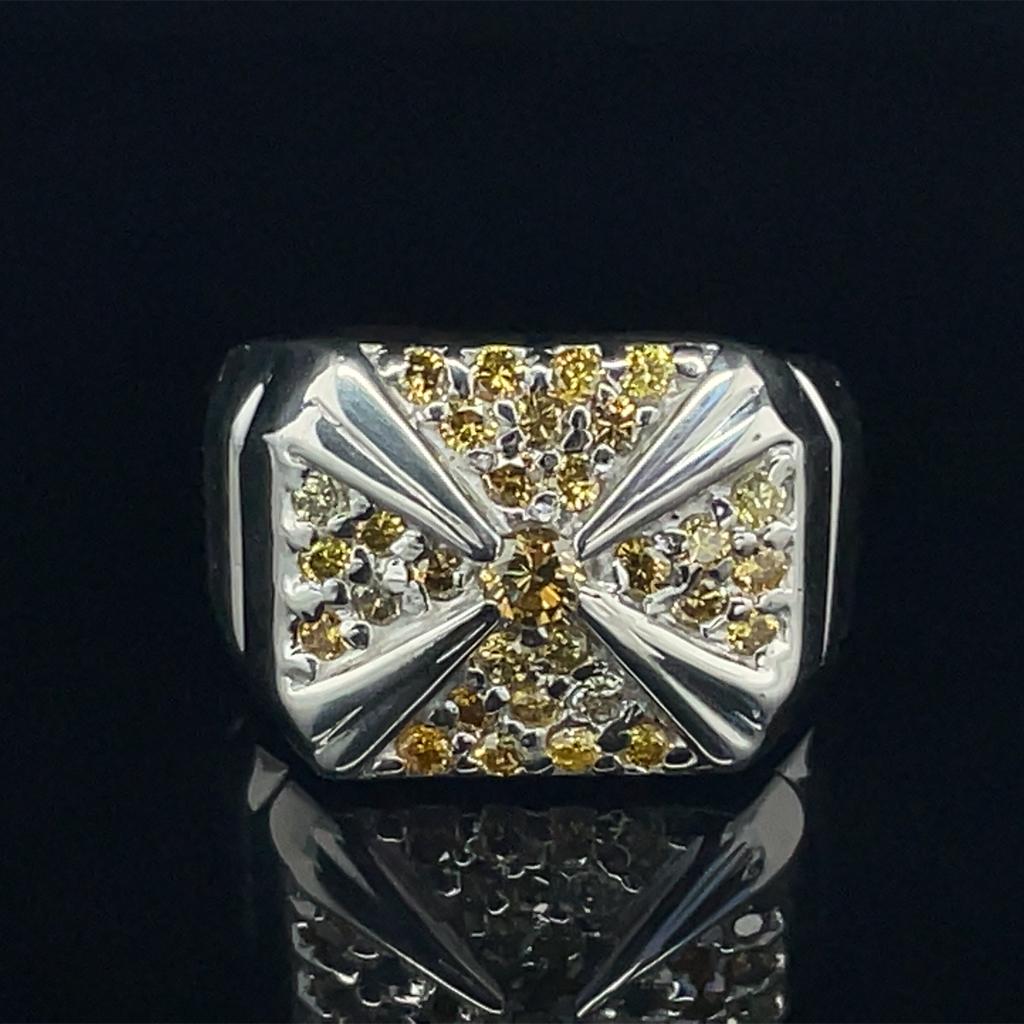 1.02 CT FANCY INTENSE YELLOW DIAMOND RING - RNG30102 - Image 4 of 5