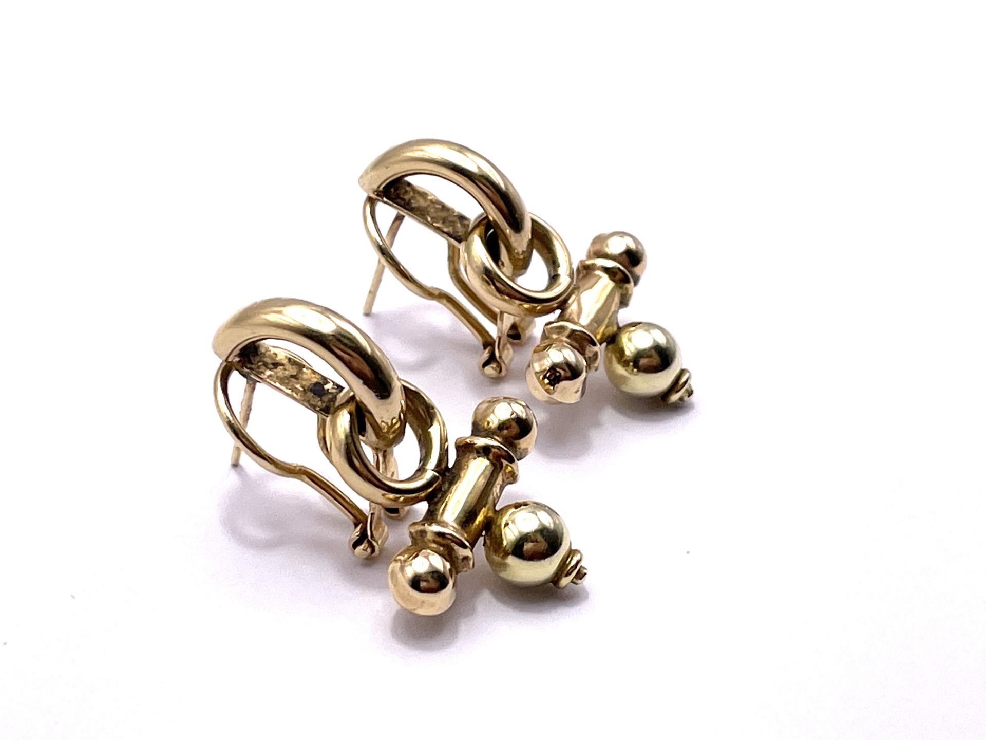 Pair of stud clip earrings - Image 6 of 8