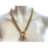 Gold necklace with two gold pendants 750 GG / 79.0 g