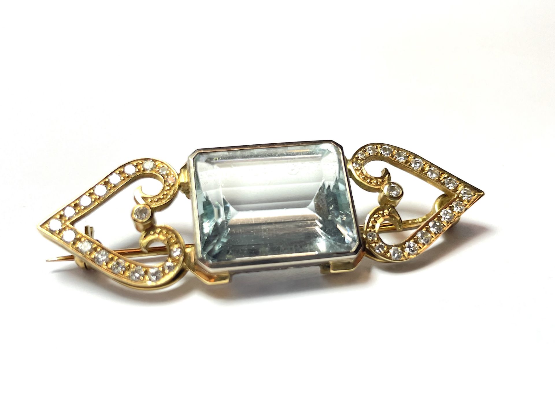 Pin with aquamarine - Image 3 of 6