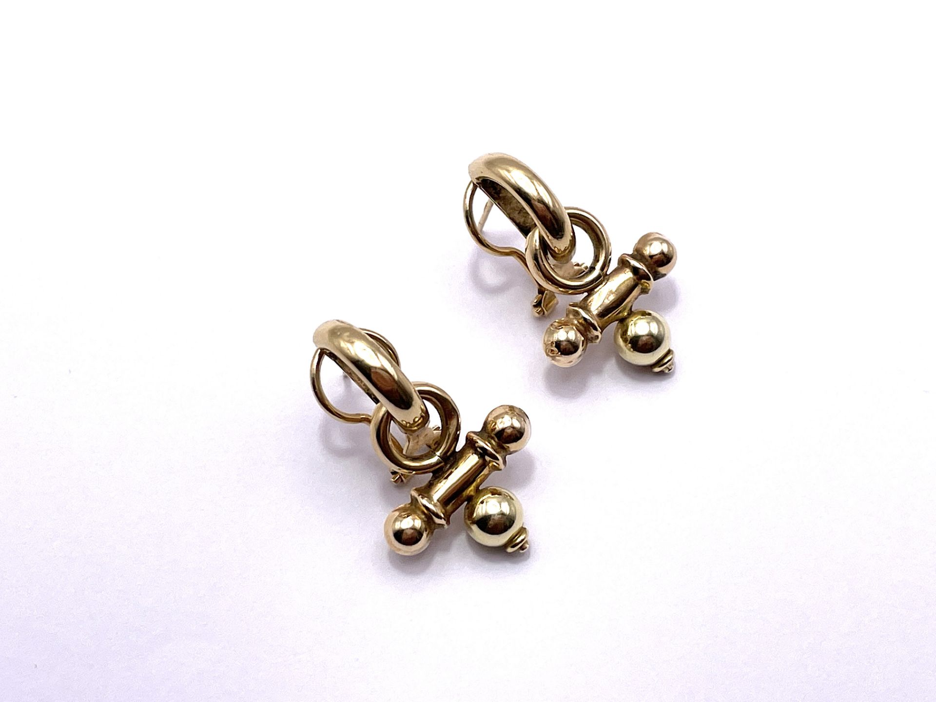 Pair of stud clip earrings - Image 8 of 8