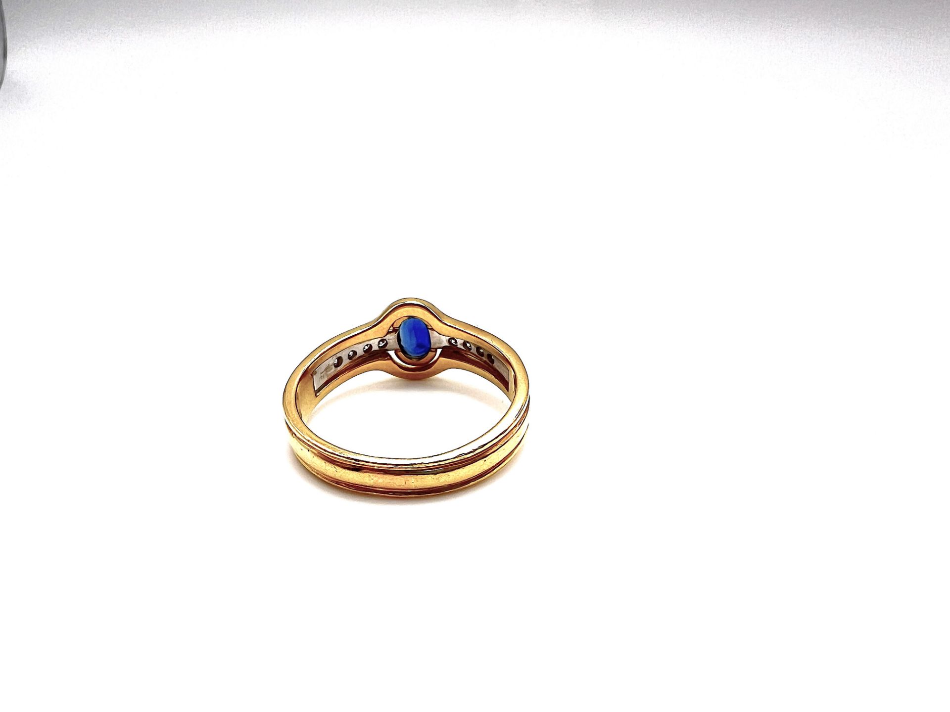 Sapphire ring with brillant-cut diamonds - Image 7 of 8
