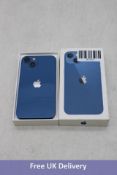Apple iPhone 13, 128GB, Blue. Used, excellent condition, with box. Checkmend clear, ref. CM19557953-
