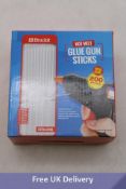 Ten Boxes of Brackit Hot Melt Glue Gun Sticks, 200 Glue Sticks Per Box, 7mm x 150mm