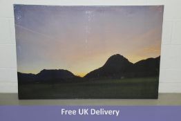 Large Canvas Print of Sunset Over Hills, 120cm x 80cm