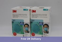 Six HealthCare 3M Particulate Respirator and Surgical Mask, Each 20 Pack