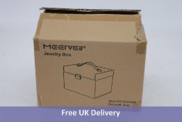 Meeiveil Jewellery Box, Grey, 31.5x23x23 Three Drawers, with Ring Tray