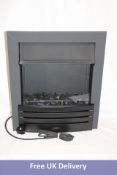 Adam Eclipse Electric Fire with Remote Control, Black. Box damaged, not tested