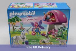 Two Playmobil 6055 Fairies with Toadstool House, 109 Pieces