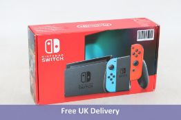 Nintendo Switch 32GB, with Neon Red & Blue JoyCons. Used, boxed, with power supply, dock and JoyCon