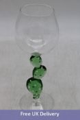 Six Ichendorf Wine Glass Cactus, Includes 2x Green, 2x Pink and 2x Blue