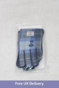 Four Pair Of Harris Tweed Leather Gloves House Of Bruar, Light Blue, Small