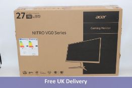 Acer Nitro, VGO, Series, 27inch, Gaming Monitor, Black