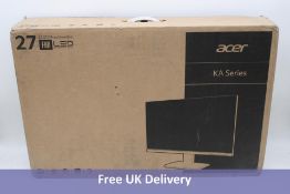 Acer K Series KA270H Abid 27 Inch Monitor, Black
