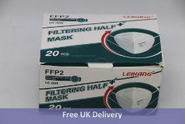 Fifty Boxes of Leikang FFP2 Filtering Half Masks, 20 Masks Per Box 1000 Masks in Total