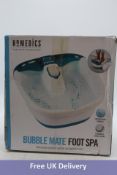 HoMedics Bubble Mate Foot Spa. Box damaged