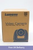 Lumens VC-A50S Full-HD 1080p PTZ Camera, 20x Optical Zoom, Black