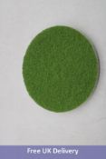 Fifteen KGS Flexis Floor Pads 10", to include 7x Green Very Fine Grit 3000, 8x Yellow Fine Grit 1500