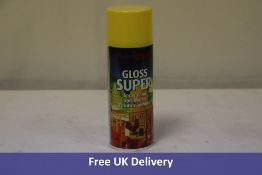 Eight PlastiKote Gloss Super Spray Paint, Super Yellow, 400ml