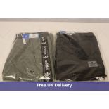 Two Adidas Joggers to include 1x Cargo, Black, 1x Linpol, Grey, Large