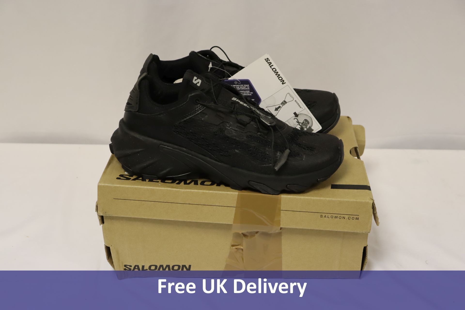 Salomon Speedverse PRG Trainers, Black, UK 6.5. Box damaged