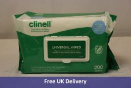 Six Clinell Universal Wipes CW200, 200 Wipes Per pack. Expiry 10/2027