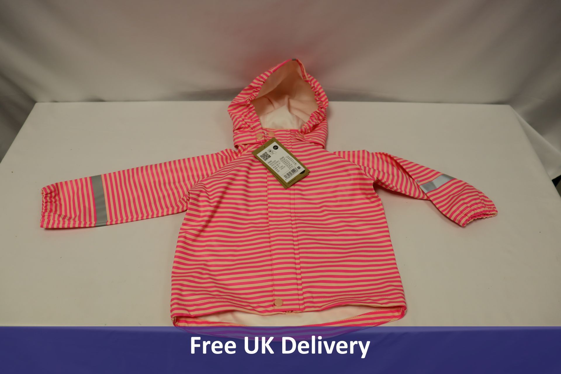 Two Reima Vesi Children's Raincoat, Pink, Size 98 cm
