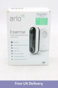 Arlo Essential Video Doorbell 2, Wire Free, with Chime