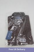 Eton Men's Slim Shirt, Brown Jersey, Size M