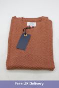 Three Kronstadt Carlo Men's Sweaters, Brick, UK L