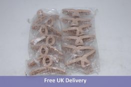Forty-eight Women's Hair Clips, Claw, Plastic, Large Size, Beige