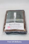 Eleven Topaz Silky Feel Black Out Ready Made Curtains with Matching Tiebacks